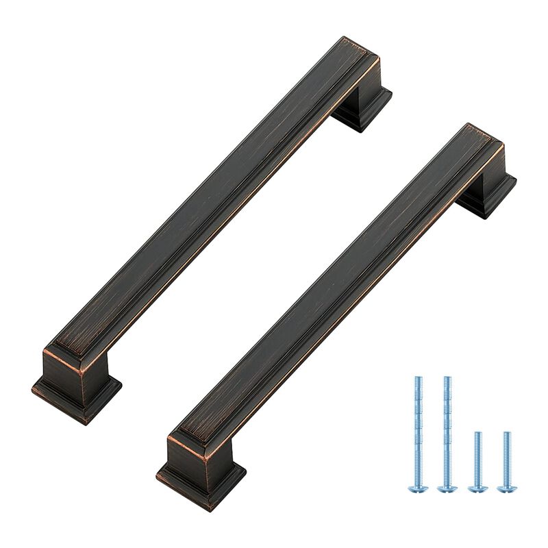 5 Pack Kitchen Cabinet Pulls Square Drawer Pulls 5 Inch Hole Center Cabinet Handles Oil Rubbed Bronze Drawer Pulls Kitchen Cabin