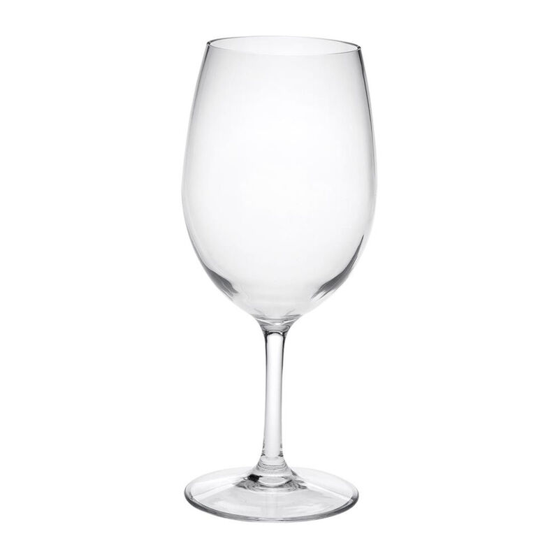 HomeRoots Set of Four Clear Tritan Plastic Stemmed All Purpose Wine Glass image number 3