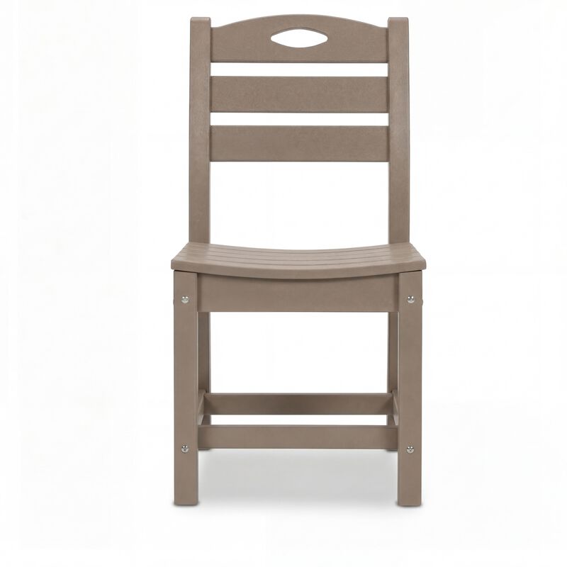 WOW PIONEER Armless Outdoor Patio Dining Side Chairs Set of 2, Compact Space-Saving All-Weather Seating image number 0