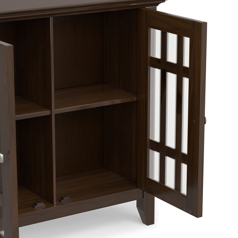 Bedford SOLID WOOD 32 inch Wide Transitional Low Storage Media Cabinet in Dark Tobacco Brown image number 8