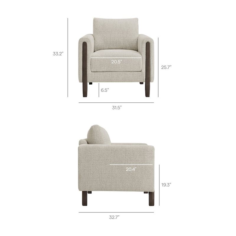 Hawken Boucle Fabric Accent Armchair image number 1