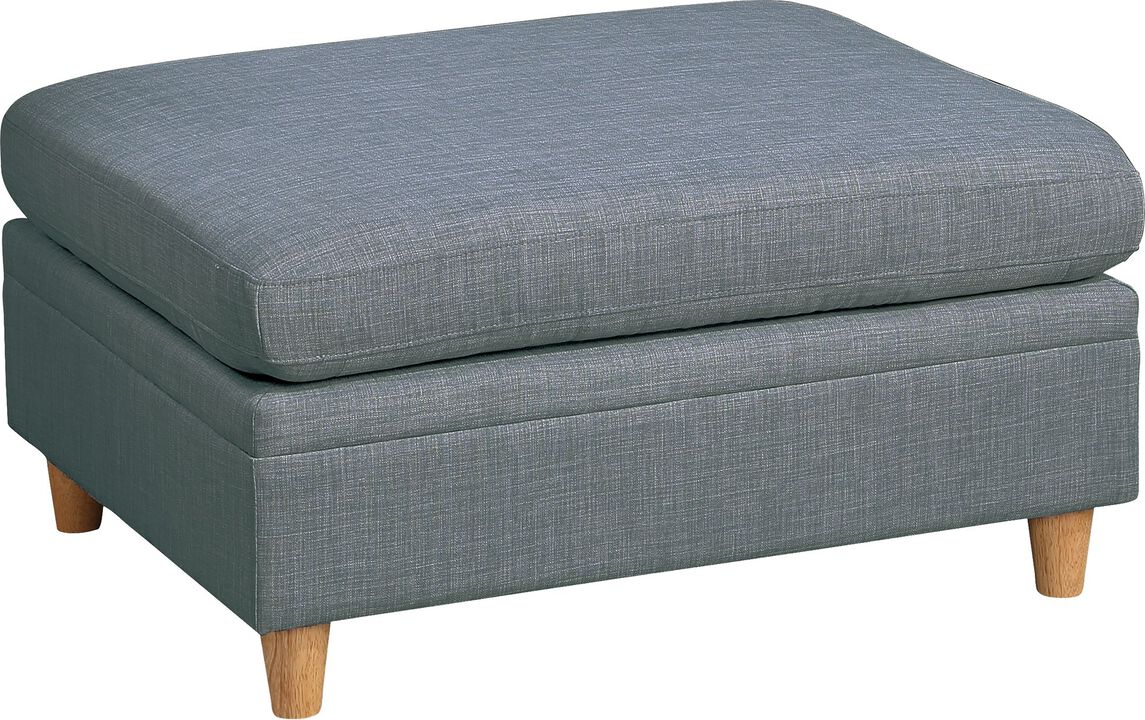 Streamdale Meagan Steel Ottoman in Dorris Fabric