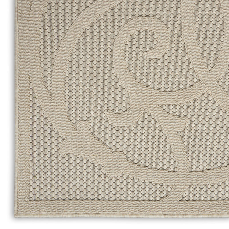 HomeRoots 7' X 10' Cream And Beige Trellis Indoor Outdoor Area Rug image number 2