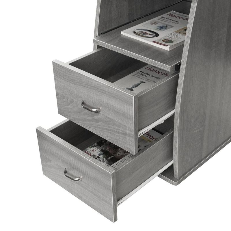 Complete Computer Workstation Desk With Storage, Gray