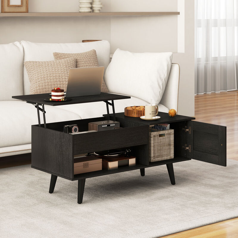 Lift Top Coffee Table with Storage and Hidden Compartment image number 1