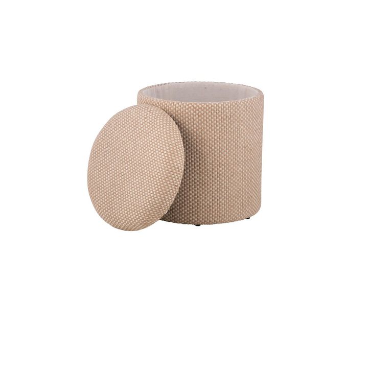 Carolina Chair & Table Handwoven Apollo Jute Check Storage Ottoman