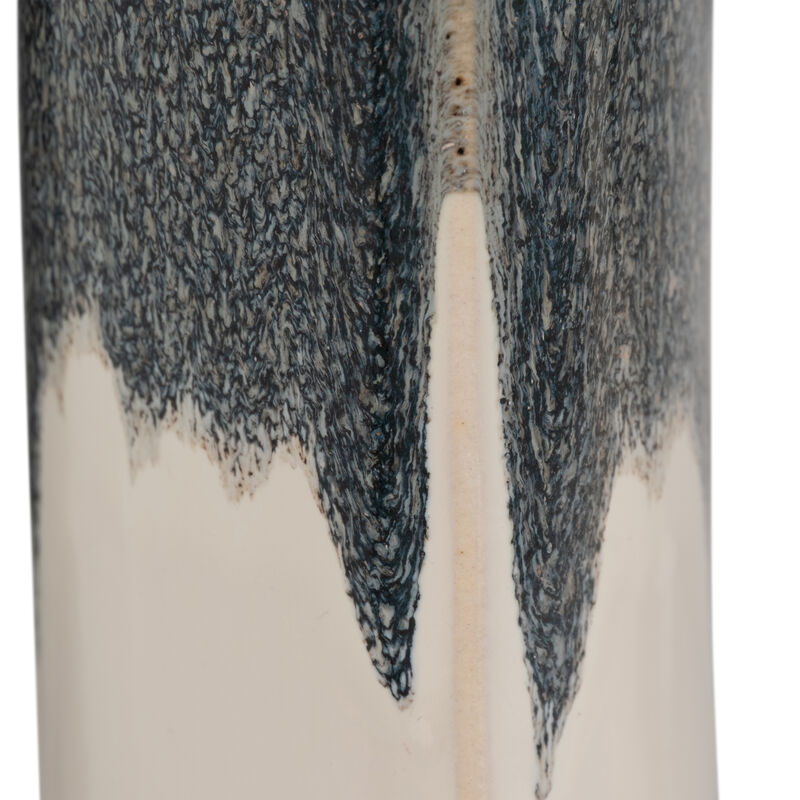 Cer, 26" Curvy Open Cut-out Vase, Blue/white image number 4