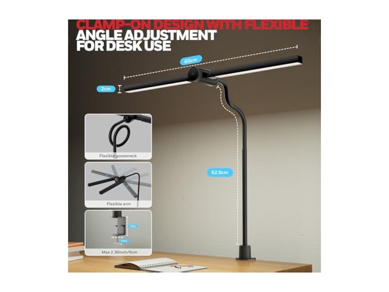 LED Desk Lamp For Home Office Desk Black image number 3