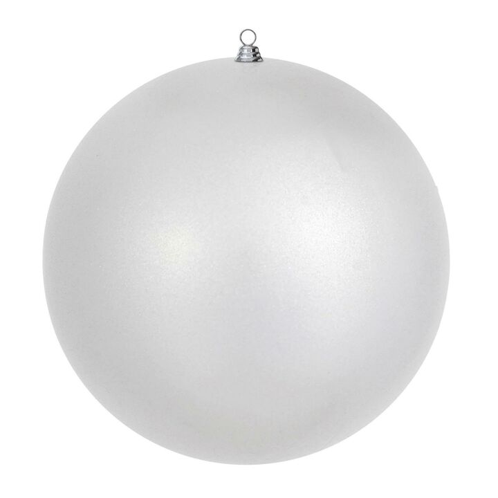Vickerman 20" Giant Silver Ornament. Made with shatterproof Plastic which is Resistant to Breaking.