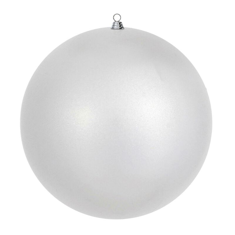 Vickerman 20" Giant Silver Ornament. Made with shatterproof Plastic which is Resistant to Breaking. image number 0