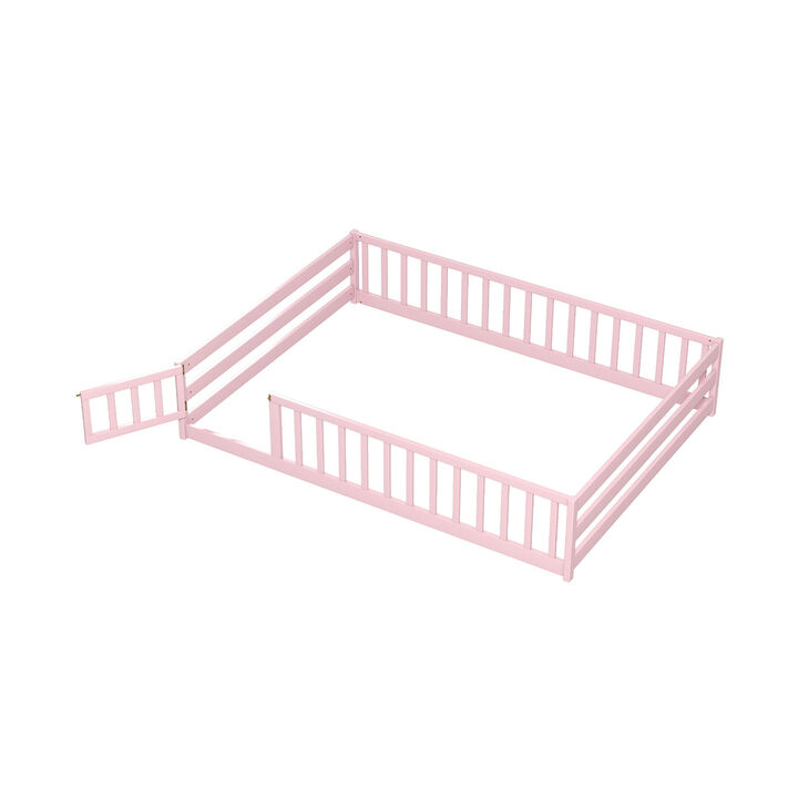 Full Platform Floor Bed with Full-Length Protective Guardrails