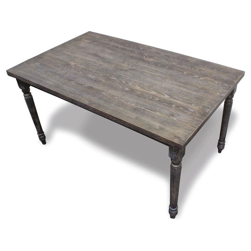 Best Master Demi Birch Wood Dining Table in Smoked Gray