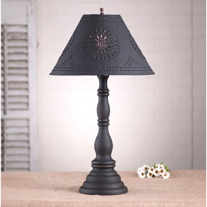 Davenport Lamp In Hartford Black With Shade