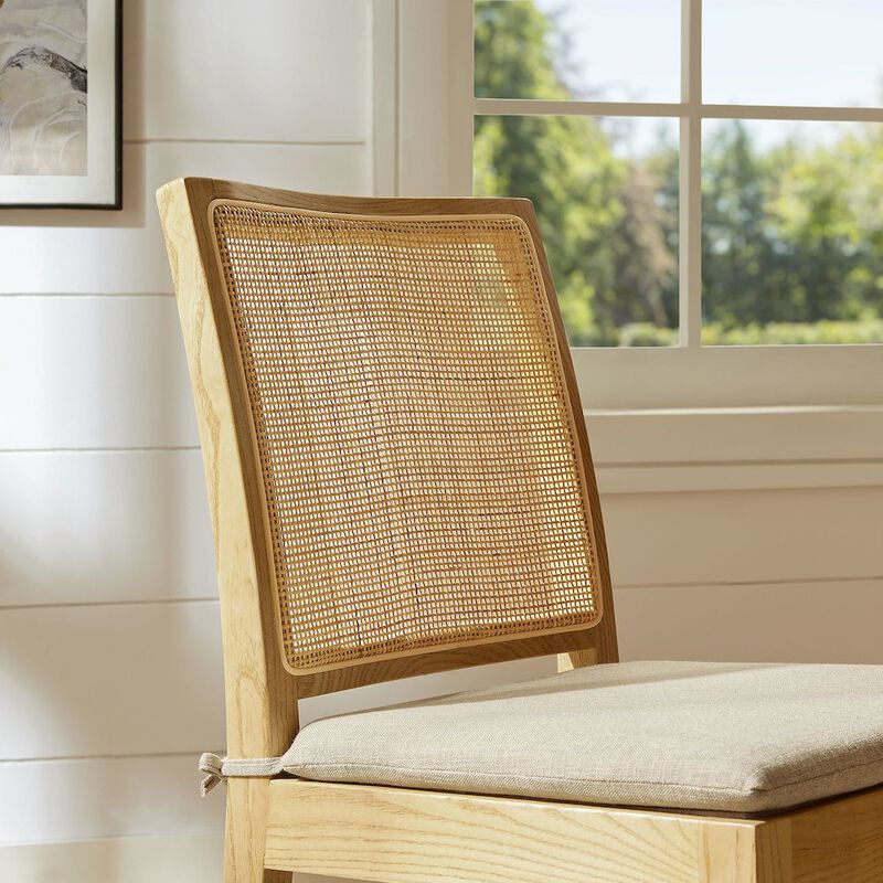 Ovard Wood and Rattan Dining Chair image number 8