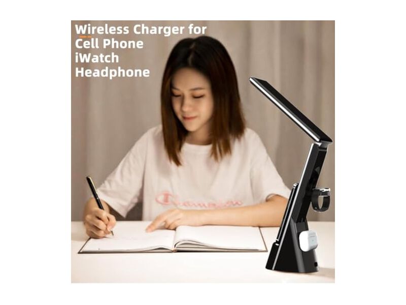 LED Wireless 3 Color Table Lamp For Bedroom Living Room White image number 1