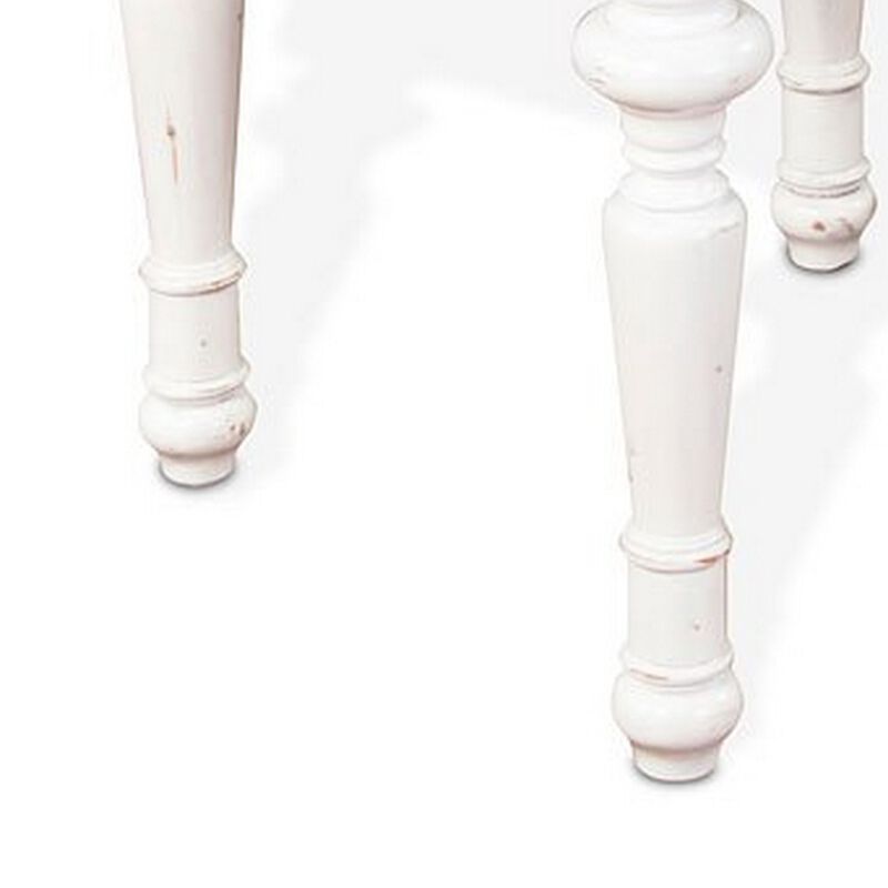 Kiyan End Table, 1 Drawer, Off White, Dark Brown Mahogany, 24 Inch