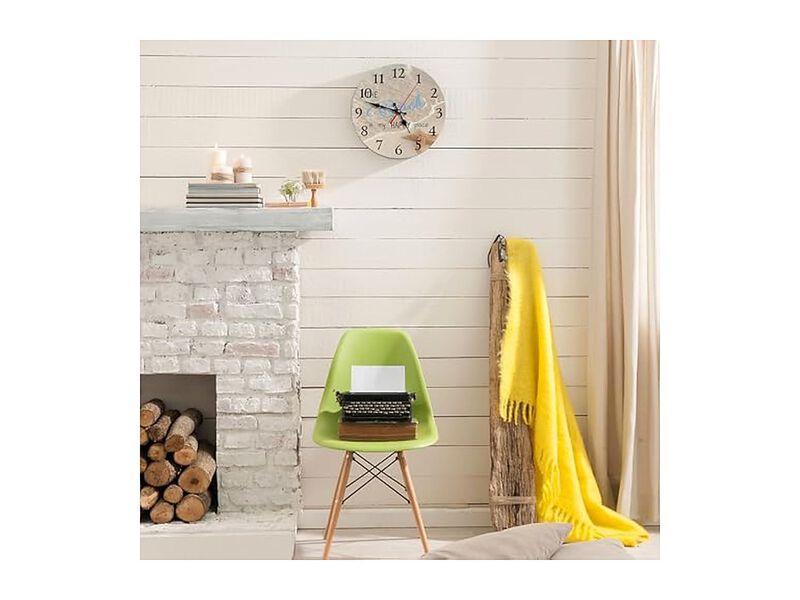 Summer Beach Happy Place Wall Clock 10 Inch Silent Non Ticking Battery Operated image number 1