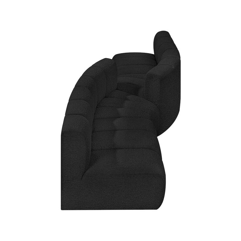 Meridian Furniture Arc Black Boucle Fabric Modular Sofa