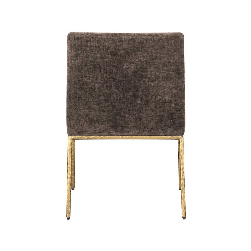 Meridian Furniture Reeves Brown Chenille Fabric Dining Chair, Set of 2