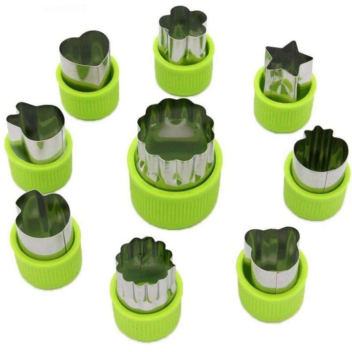 Pack of 9 Stainless Steel Fruit & Vegetable Cutter Set