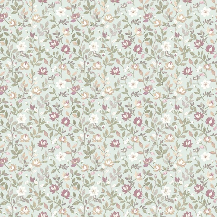 Blooming Garden Floral Pink Wallpaper 8351