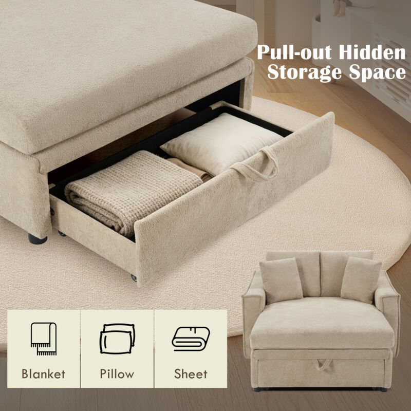 Bled Snowflake Velvet Chaise Sofa with Storage image number 3
