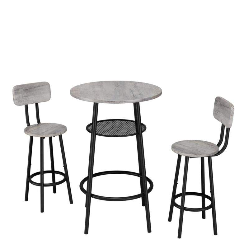 Shroce 3‑Piece Industrial Bar Table Set image number 0