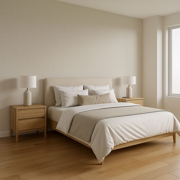 Striped Hexagonal Mosaic Peel and Stick Wallpaper