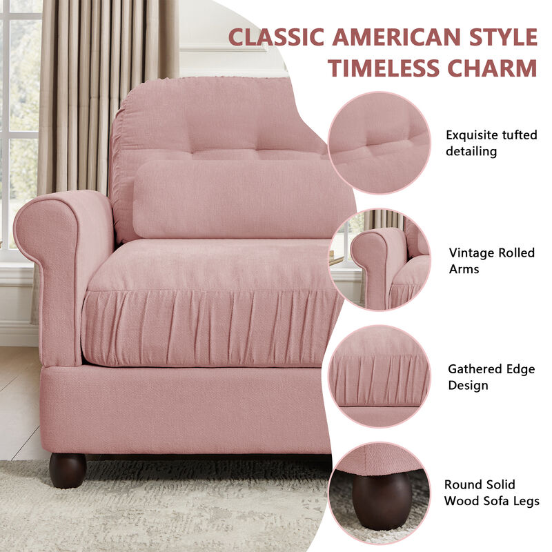 Juspep Mid Century Modern Chenille 3‑Seater Modular Sofa image number 5