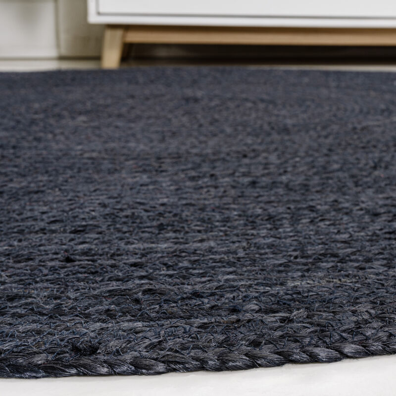 Zara Braided Coastal Cottage Round Jute Round Area Rug