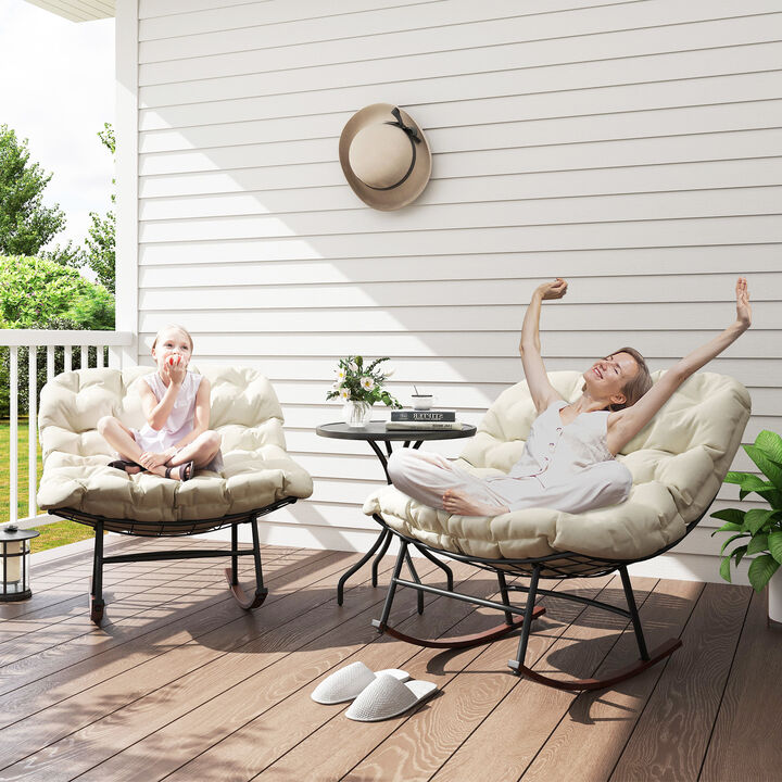 Hivvago 2-Pack Patio Rocking Chairs for Garden and Porch