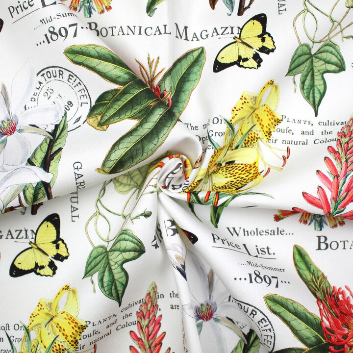 6ix Tailors Fine Linens Vintage Botanicals White Decorative Throw Pillows