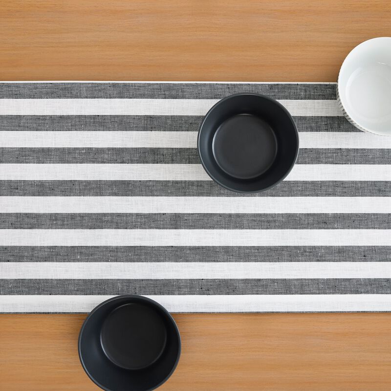 Linen Table Runner - Sorrento Stripe image number 2