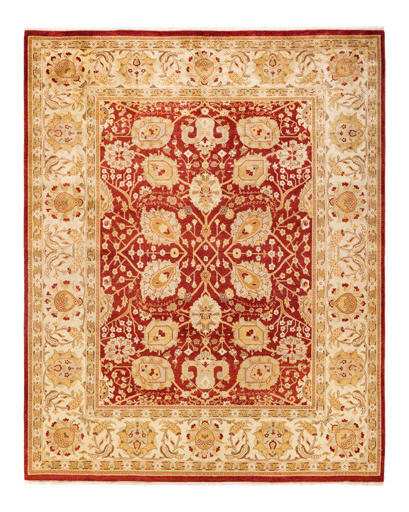 Eclectic, One-of-a-Kind Hand-Knotted Area Rug  - Red, 8' 3" x 10' 3"