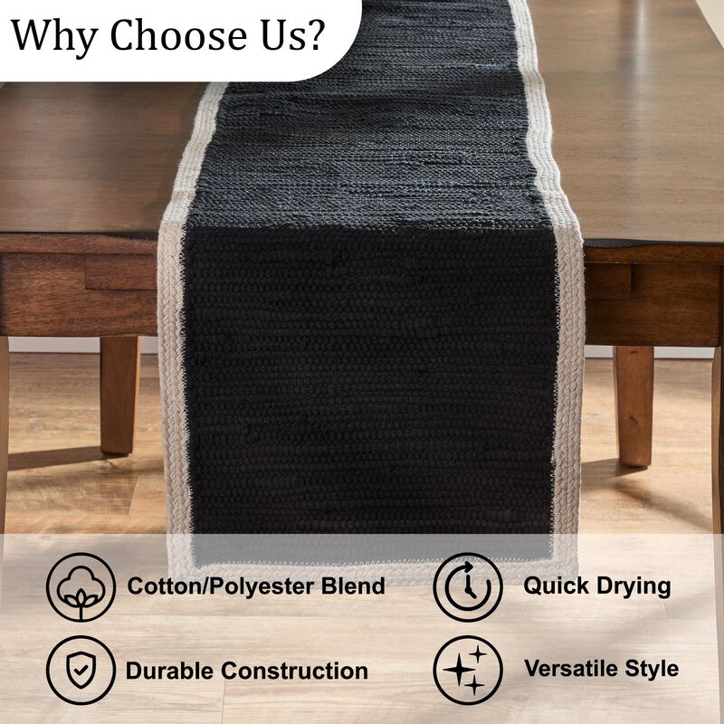 Split P Dune Black Table Runner 14" x 54" image number 4
