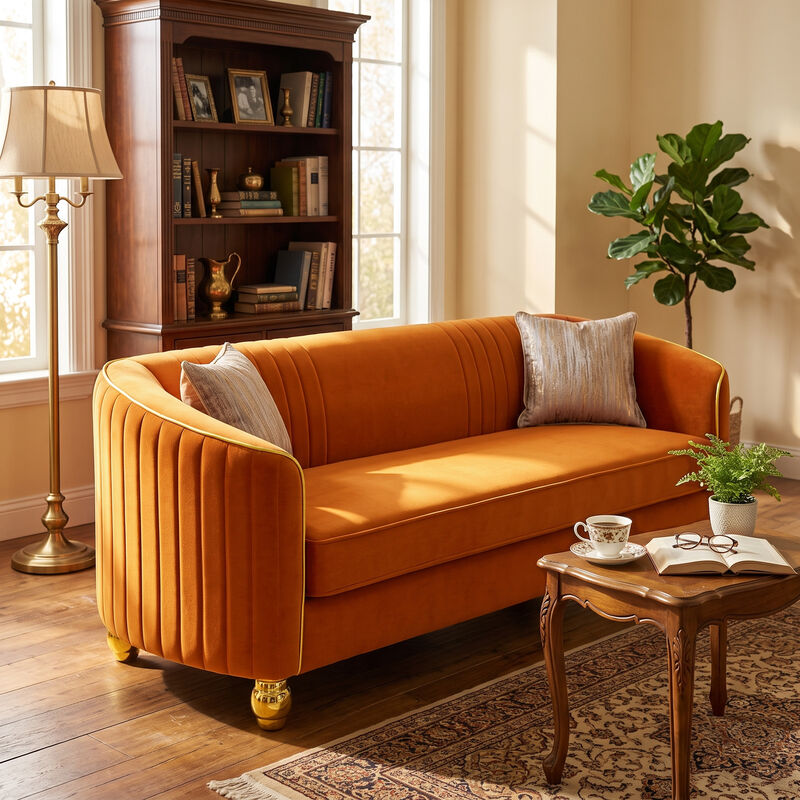 Grebol 3 Seater Velvet Sofa image number 2