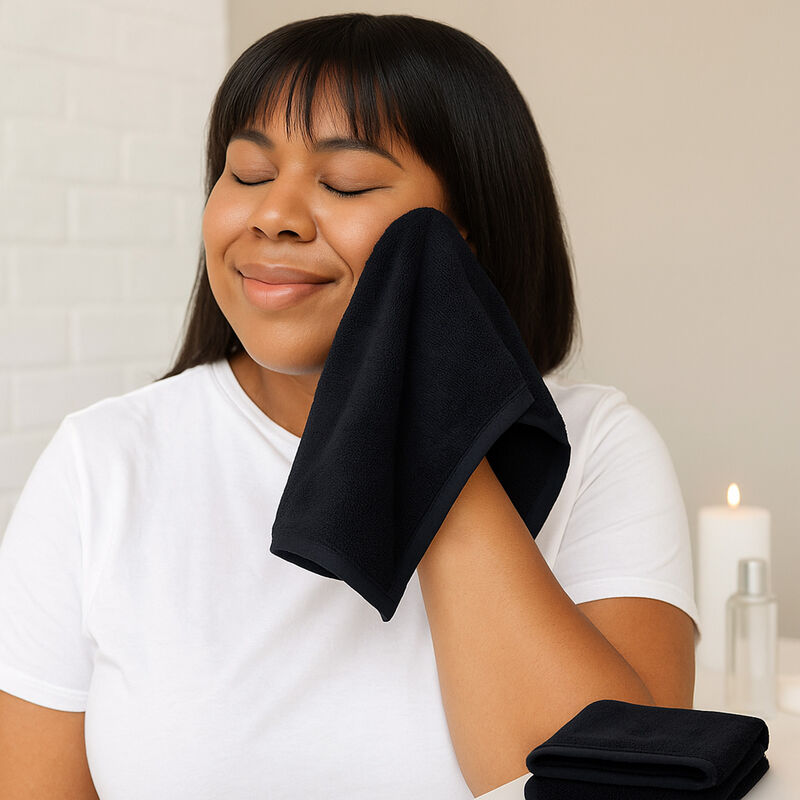 BedVoyage viscose from Bamboo Facial Washcloth, 6pk - Black