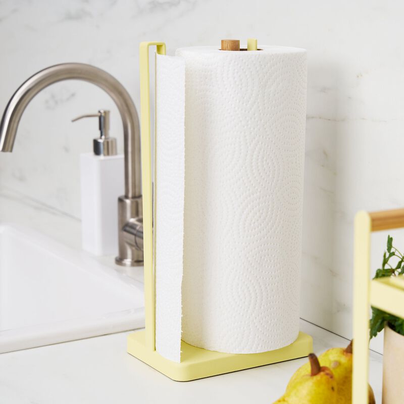 Paper Towel Holder - Steel + Wood image number 3