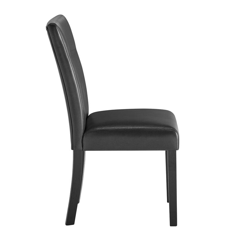 Blanche Charcoal Upholstered Dining Chairs Set of 2 image number 2
