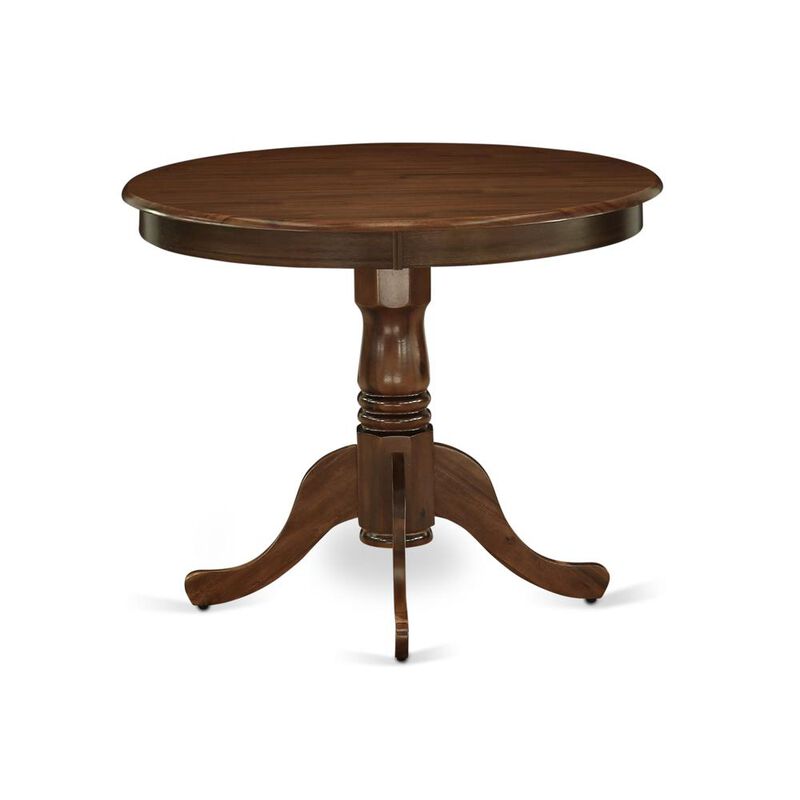 East West Furniture 5 Piece Kitchen Table Set Contains a Round Dining Table with Pedestal