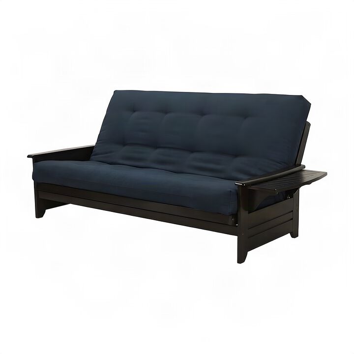 Phoenix Frame/Queen/Espresso Finish/Suede Navy Mattress