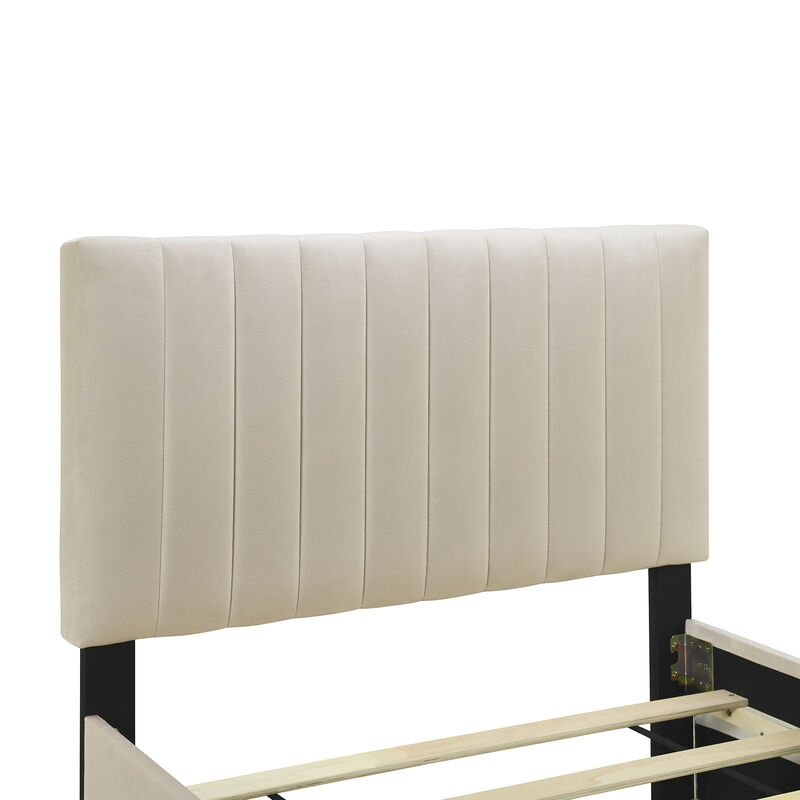 Merax Modern Upholstered Platform Bed with Trundle image number 6