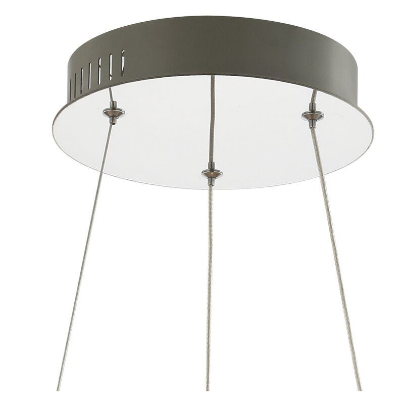 Reese 15.7" Adjustable Integrated LED Metal/Crystal Pendant Pendant