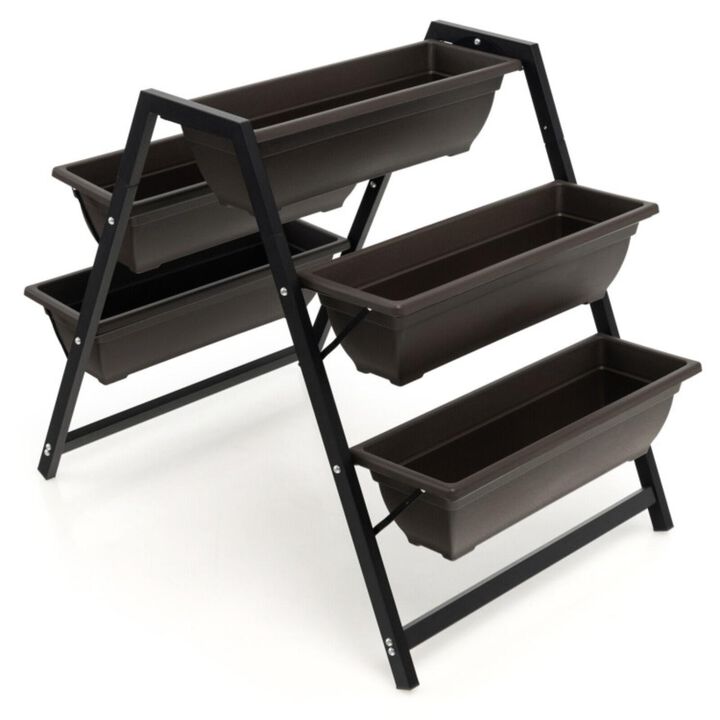 Hivvago 3-Tier Vertical Raised Garden Bed with 5 Plant Boxes