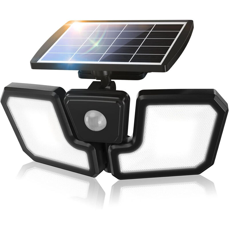 LEPOWER 1600LM Solar Security Lights, Sensitive PIR Motion Sensor Outdoor Light, 270&deg; Wide Lighting Angle Security Lights, IP65 Waterproof for Yard image number 0