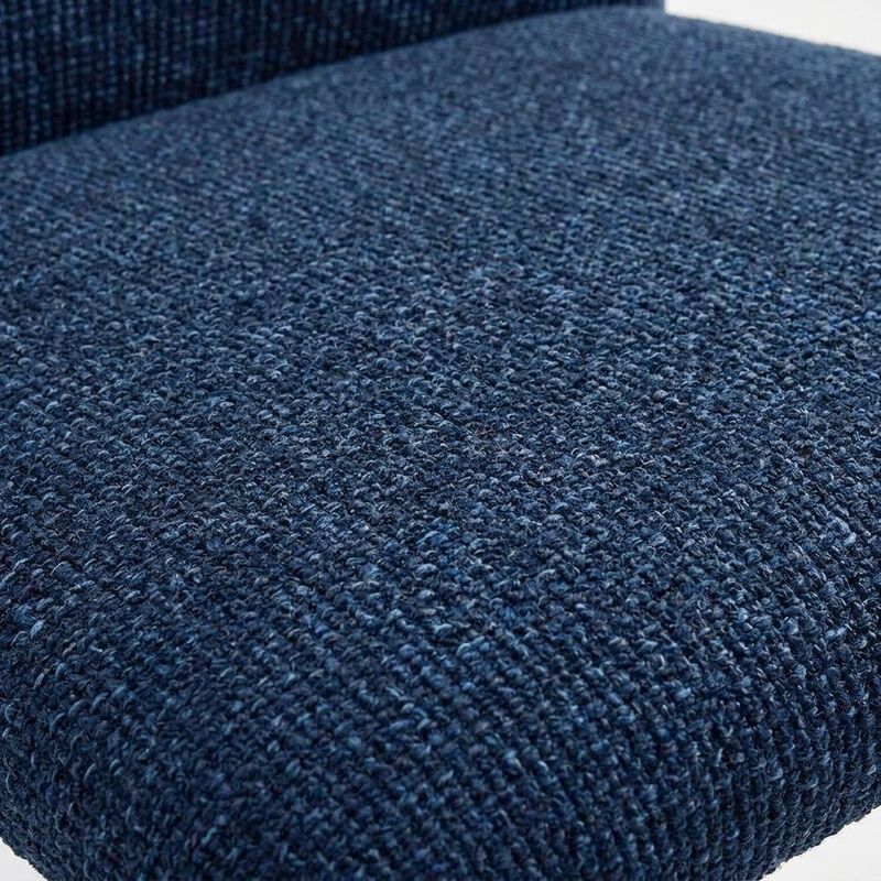 Fabric Upholstered Dining Chair with Cushioned Seat for Dining Room, Navy image number 5