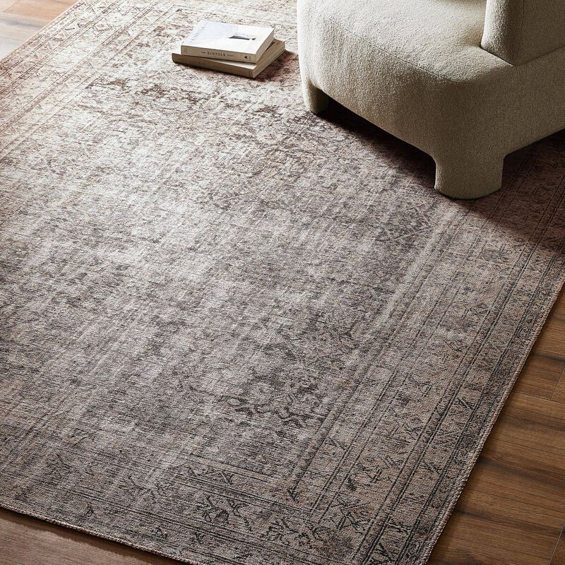 Nala Natural Bark 2'5" x 9'5" Runner Rug image number 1