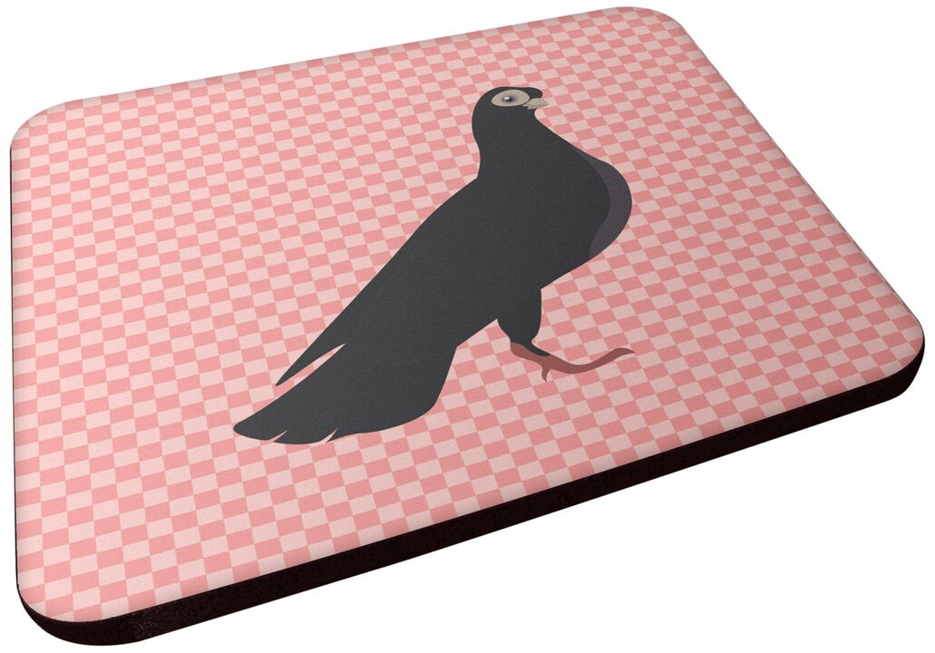 Caroline's Treasures Budapest Highflyer Pigeon Pink Check Decorative coasters, 3.5, Multicolor