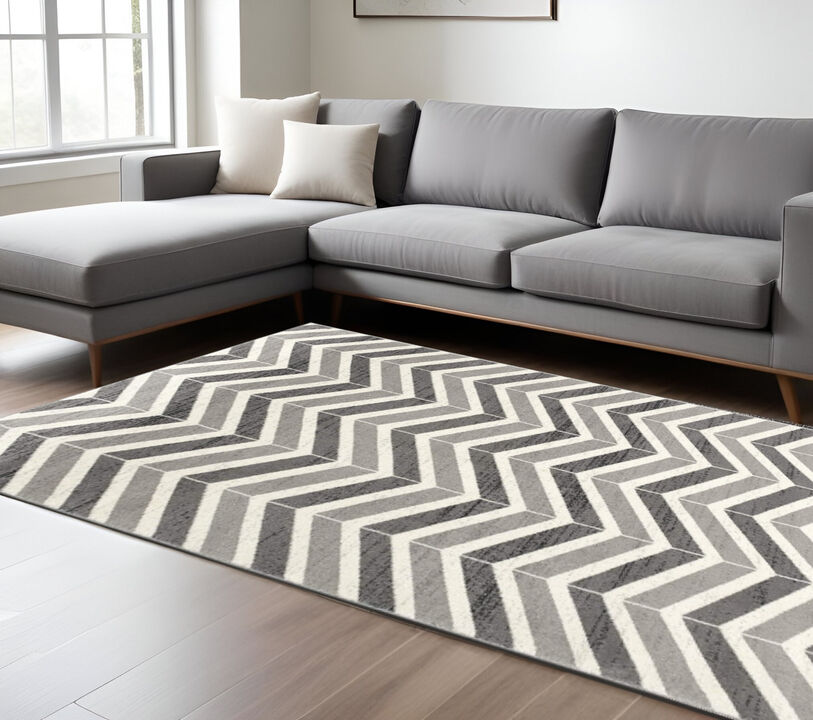 HomeRoots Chevron Dhurrie Area Rug