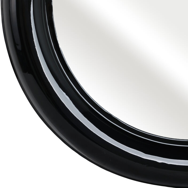 Metal 36" Round Mirror, Black image number 3